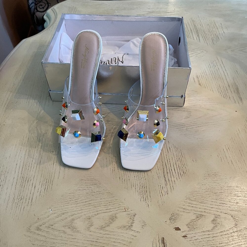 Ninety Union Couture White Patent Sandals